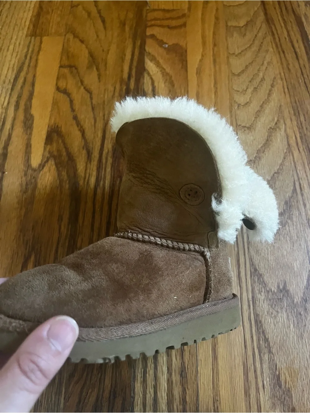 UGG Australia Classic Mini Fluff Brown Boots Girls